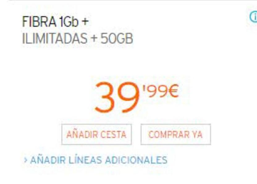 Oferta de Tarifas internet por 39,99€ en Simyo