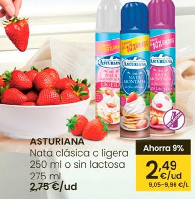 Oferta de Asturiana - Nata Clásica O Ligera O Sin Lactosa por 2,49€ en Eroski
