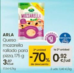 Oferta de Arla - Queso Mozarella Rallado Para Pizza por 3,07€ en Eroski
