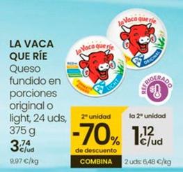 Oferta de La Vaca Que Ríe - Queso Fundido En Porciones Original O Light por 3,74€ en Eroski