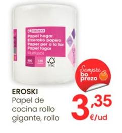 Oferta de Eroski - Papel De Cocina Rollo Gignate, Rollo por 3,35€ en Eroski