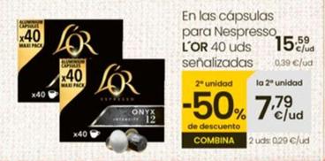 Oferta de L'or - En Las Cápsulas Para Nespresso por 15,59€ en Eroski