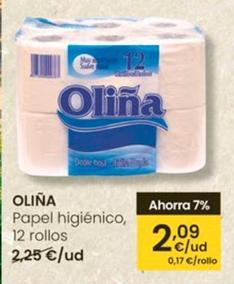 Oferta de Oliña - Papel Higiénico 12 Rollos por 2,09€ en Eroski