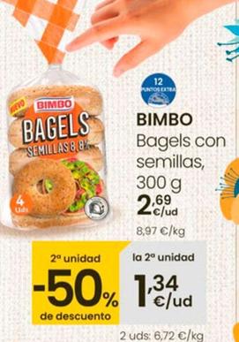 Oferta de Bimbo - Bagels Con Semillas por 2,69€ en Eroski