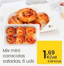 Oferta de Mix Mini Caracolas Saladas, 6 Uds por 1,69€ en Eroski