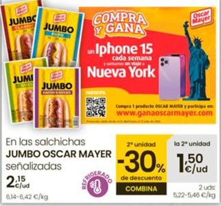 Oferta de Oscar Mayer - Jumbo por 2,15€ en Eroski