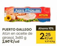 Oferta de Puerto Gallego - Atún En Aceite De Girasol por 2,25€ en Eroski