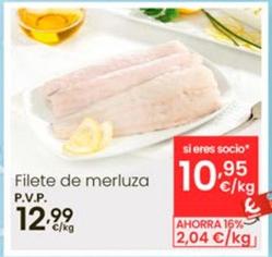 Oferta de Filete De Merluza por 12,99€ en Eroski
