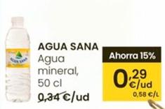Oferta de Agua Sana - Agua Mineral por 0,29€ en Eroski