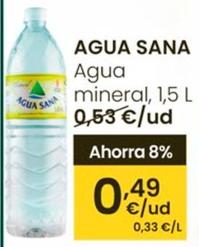 Oferta de Agua Sana - Agua Mieral por 0,49€ en Eroski