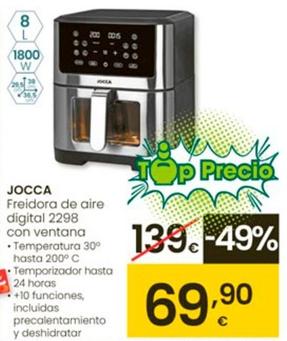 Oferta de Jocca - Freidora De Aire Digital 2298 Con Ventana por 69,9€ en Eroski