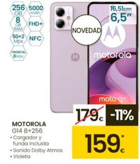 Oferta de Motorola - G14 8+256 por 159€ en Eroski
