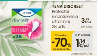 Oferta de Tena - Protector Incontinencia Ultra Mini por 3,79€ en Eroski
