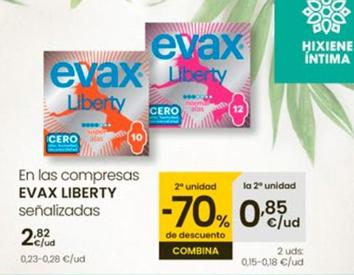 Oferta de Evax - Liberty Compresas por 2,82€ en Eroski