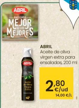 Oferta de Abril - Aceite De Oliva Virgen Extra Para Encaladas por 2,8€ en Eroski