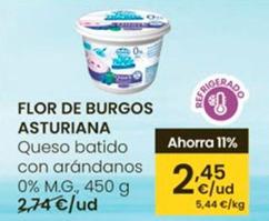 Oferta de Asturiana - Queso Batido Con Arandanos 0%M.G. por 2,45€ en Eroski