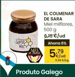 Oferta de El Colmenar De Sara - Miel Milleflores por 5,79€ en Eroski