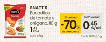 Oferta de Snatt's - Bocaditos De Tomate y Oregano por 1,49€ en Eroski