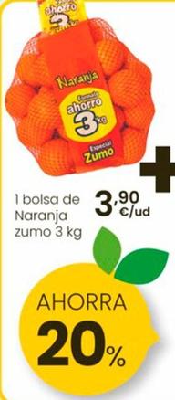 Oferta de 1 Bolsa De Naranja Zumo por 3,9€ en Eroski
