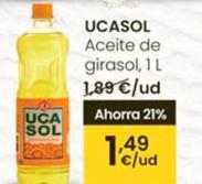Oferta de Ucasol - Aceite De Girasol por 1,49€ en Eroski