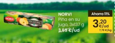Oferta de Norvi - Piña En Su Jugo por 3,2€ en Eroski