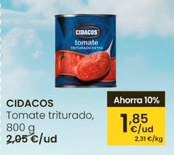Oferta de Cidacos - Tomate Triturado por 1,85€ en Eroski