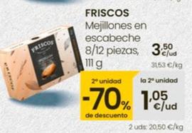 Oferta de Friscos - Mejillones En Escabeche 8/12 Piezas por 3,5€ en Eroski