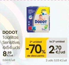 Oferta de Dodot - Toallitas Sensitive por 8,99€ en Eroski