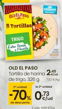 Oferta de Old El Paso - Tortilla De Harina De Trigo por 2,45€ en Eroski