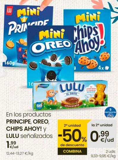 Oferta de Principe/Oreo/Chips Ahoy!/Lulu - En Los Productos  por 1,99€ en Eroski