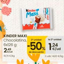 Oferta de Kinder - Maxi por 2,49€ en Eroski