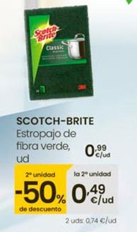 Oferta de Scotch-brite - Estropajo De Fibra Verde por 0,99€ en Eroski