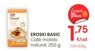 Oferta de Eroski Basic - Café Molido Natural por 1,75€ en Eroski