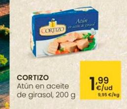 Oferta de Cortizo - Atun En Aceite De Girasol por 1,99€ en Eroski