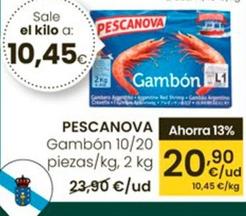 Oferta de Pescanova - Gambón 10/20 piezas por 20,9€ en Eroski