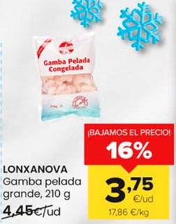 Oferta de Lonxanova - Gamba Pelada Grande por 3,75€ en Autoservicios Familia