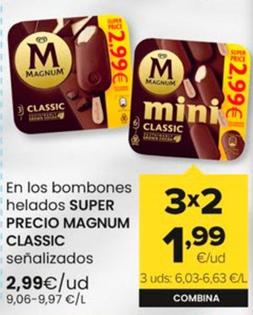 Oferta de Magnum - En Los Bombones Helados Super Precio Classic por 2,99€ en Autoservicios Familia