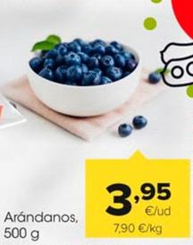 Oferta de Arandanos , 500g por 3,95€ en Autoservicios Familia