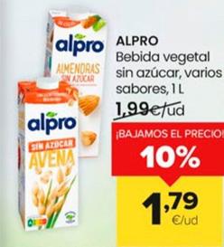 Oferta de Alpro - Bebida Vegetal Sin Azucar, Varios Sabores por 1,79€ en Autoservicios Familia
