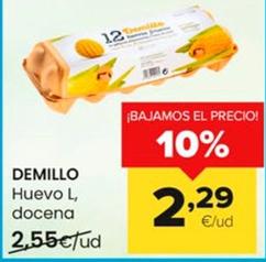 Oferta de Demillo - Huevo L, Docena por 2,29€ en Autoservicios Familia
