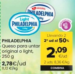Oferta de Philadelphia - Queso Para Untar Original O Light por 2,78€ en Autoservicios Familia
