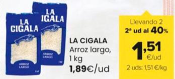 Oferta de La Cigala - Arroz Largo por 1,89€ en Autoservicios Familia