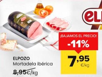 Oferta de Elpozo - Mortadela Iberica por 7,95€ en Autoservicios Familia