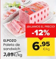 Oferta de Elpozo - Paleta De Sandwich por 6,95€ en Autoservicios Familia