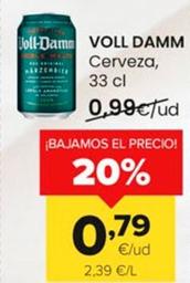 Oferta de Voll-Damm - Cerveza por 0,79€ en Autoservicios Familia