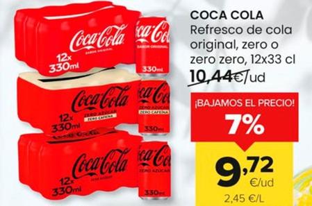 Oferta de Coca Cola - Refresco De Cola Original, Zero O Zero Zero por 9,72€ en Autoservicios Familia