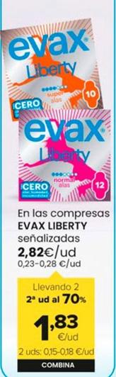Oferta de Evax - En Las Compresas Liberty por 2,82€ en Autoservicios Familia
