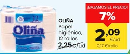 Oferta de Olina - Papel Higiénico 12 Rollos por 2,09€ en Autoservicios Familia