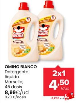 Oferta de Omino Bianco - Detergente Líquido Marsella, 45 Dosis por 8,99€ en Autoservicios Familia