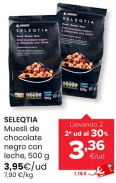 Oferta de Seleqtia - Muesli De Chocolate Negro Con Leche por 3,95€ en Autoservicios Familia